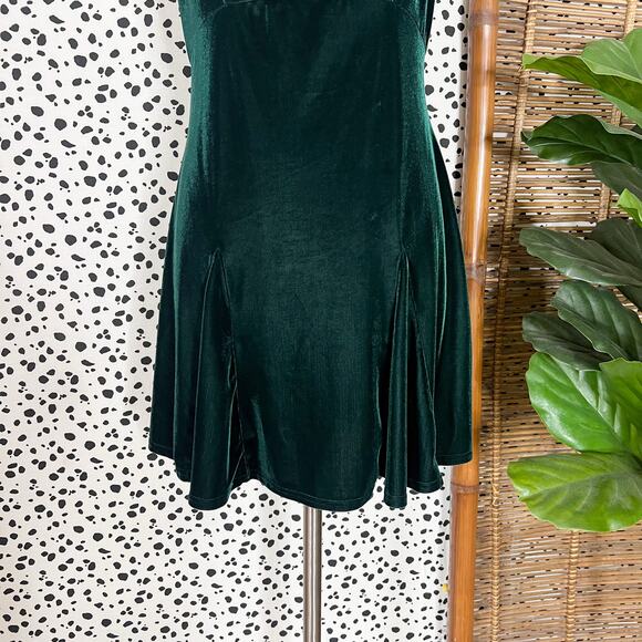 Victoria’s Secret | Y2K Vintage Forest Green Velvet Lingerie Pajama Mini Dress S - Picture 4 of 10